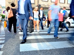 В столице появились двойные пешеходные переходы